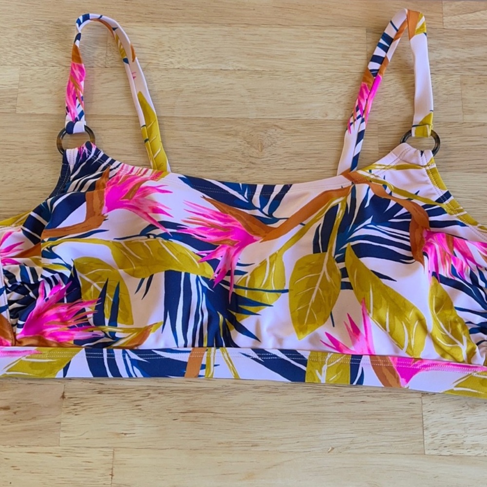Tropical print Bikini top 18W